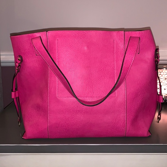 Just fab fuchsia, pink tote bag with extra removable bag from inside - Picture 4 of 17